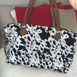 Cow Print Duffle Bag